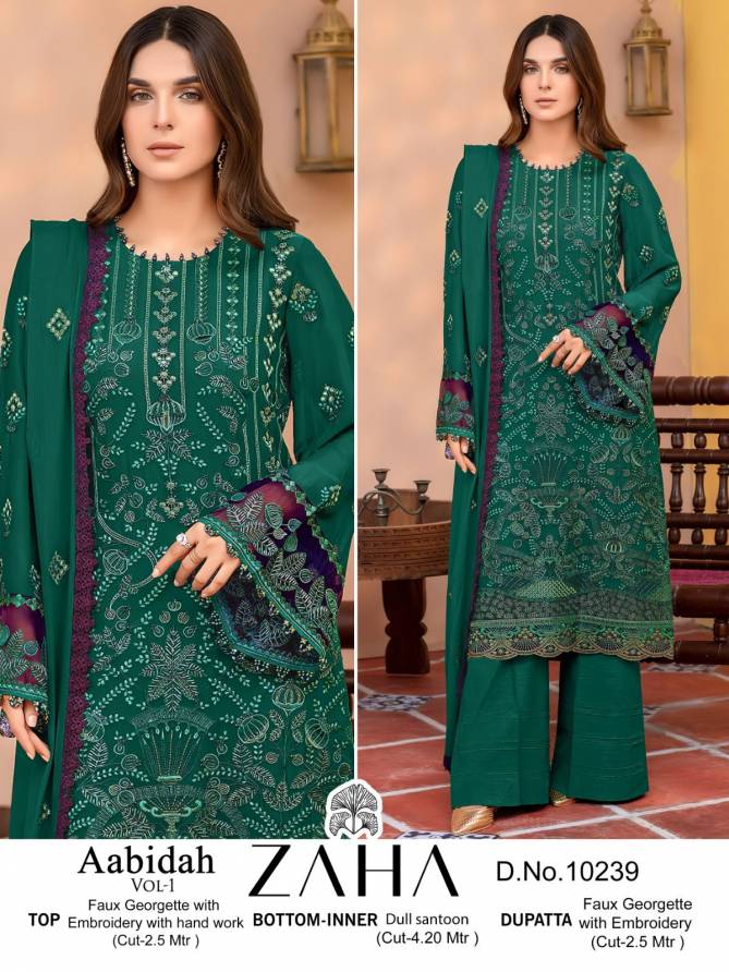 Aabidah Vol 1 By Zaha Georgette Pakistani Suits Wholesale Suppliers In Mumbai